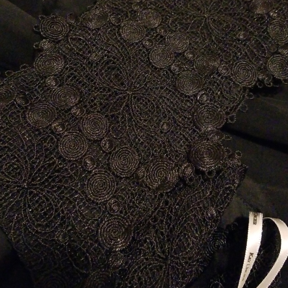 👗 Kay Unger New York Black Dress Gown - Picture 5 of 6